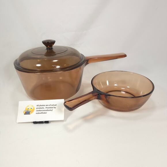 Corningware Other - Corning Ware Vision Amber Bundle 1.5L Saucepan .5L Saucepan